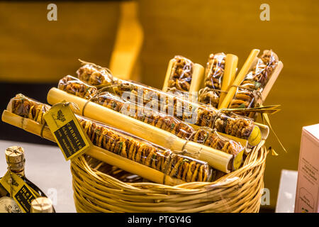 BOLOGNA, ITALY - OCTOBER 2, 2018: lights are enlightening at FICO EATALY WORLD, the largest agri-food park in the world Stock Photo