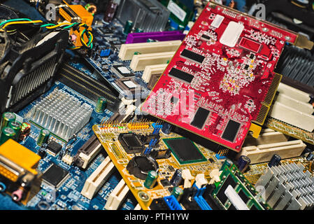 Computer parts close-up Stock Photo