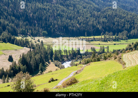 Alpine landscape. Photographed From Guarda, Graubuenden, Switzerland Stock Photo