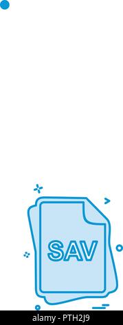 SAV file type icon design vector Stock Vector Image & Art - Alamy