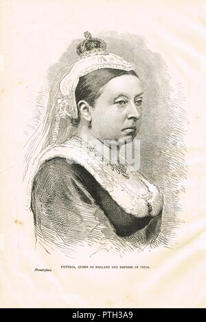 Queen Victoria portrait (Reigned 1837 - 1901). A niece of William IV ...