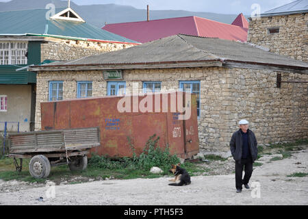 Russia, Dagestan, Kubachi village, daily life Stock Photo