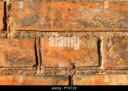 Red Brickwall in romantic light Stock Photo