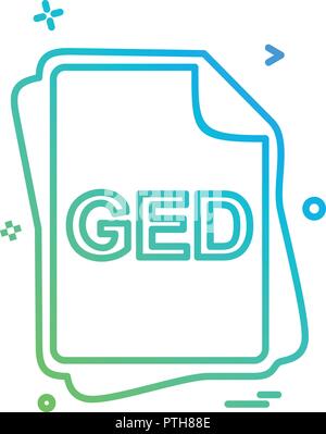 GED file type icon design vector Stock Vector Image & Art - Alamy