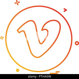 media network social vimeo png icon vector design Stock Vector