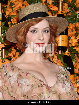 CHRISTINA HENDRICKS American film actress  at the 9th Annual Veuve Clicquot Polo Classic Los Angeles at Will Rogers State Historic Park on October 6, 2018 in Pacific Palisades, California. Photo: Jeffrey Mayer Stock Photo