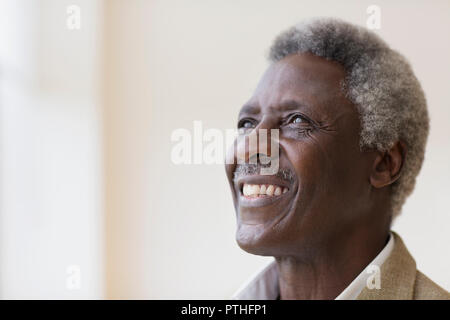 Portrait smiling, confident senior man Stock Photo