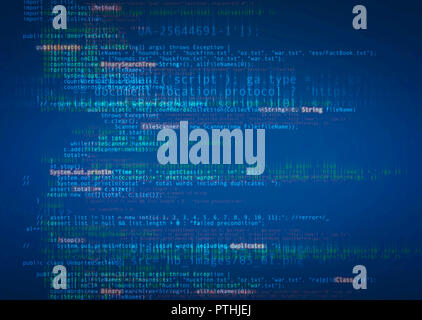 Computer language on screen Stock Photo