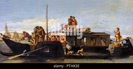 Venezian Post Boat 1760 by Giovanni Domenico Tiepolo Italian Venice 1727–1804 Italy Stock Photo