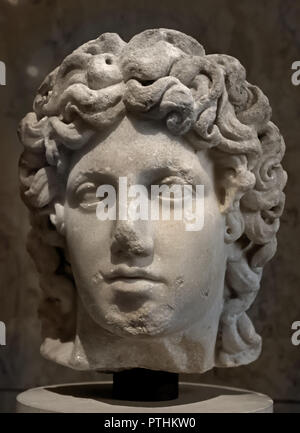 Apollo 2nd Century AD, after Greek original of the 4th BC God of music, poetry, arts, oracles, archery, herds and flocks, diseases, healing, light, sun and knowledge. Stock Photo