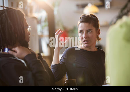 College students talking Stock Photo