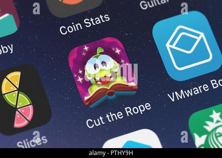 Cut the Rope Experiments app website Stock Photo - Alamy