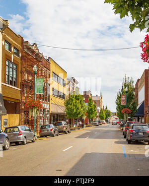 JOHNSON CITY, TN, USA-9/30/18: Downtown main street in Johnson City. Stock Photo