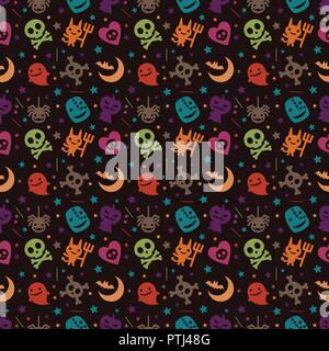 cute hallowen pattern background Stock Vector