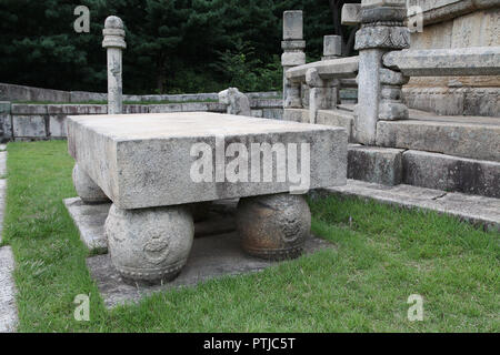 Tomb of King Kongmin in North Korea Stock Photo