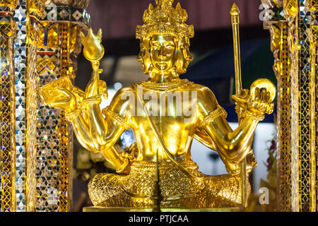 Phra Phrom statue at Erawan Shrine, Bangkok, Thailand. Stock Photo