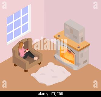Abstraction, Santa, Claus, smartphone, gift, present, Christmas, mobile, smart, phone, isometric, isometry, flat, vector, illustration, Xmas, company, Stock Vector
