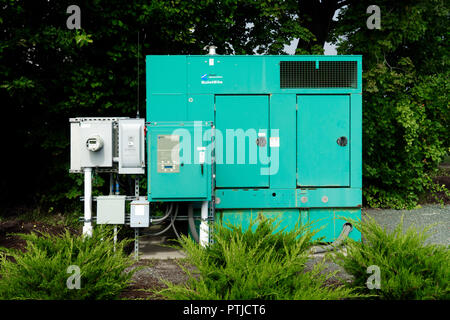 Cummins emergency diesel generator. Stock Photo