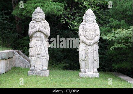 Tomb of King Kongmin in North Korea Stock Photo