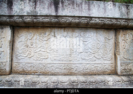 Tomb of King Kongmin in North Korea Stock Photo