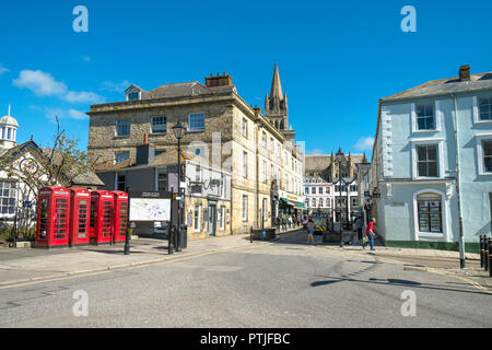 Lemon Street in the City of Truro in Cornwall. Stock Photo