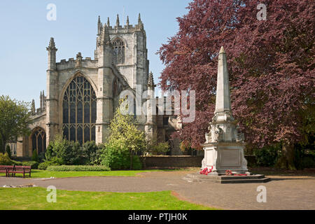 St Mary's Church and war memorial. Stock Photo