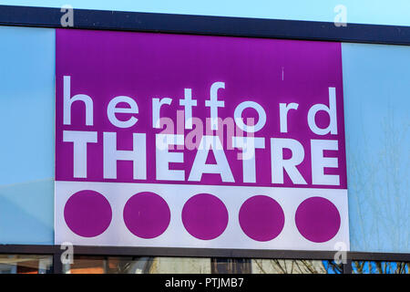 Hertford town centre shopping and attractions, the county town of Hertfordshire, England Stock Photo