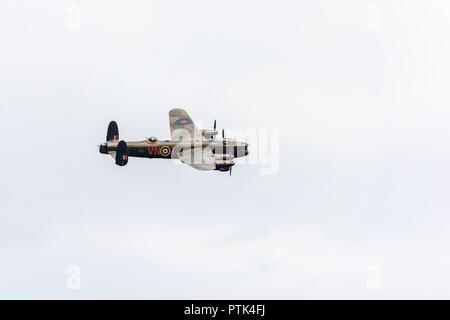 Last Lancaster World War II Bomber in an aerial exhibition Stock Photo