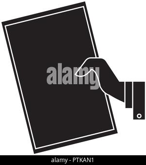 hand with paper Stock Vector