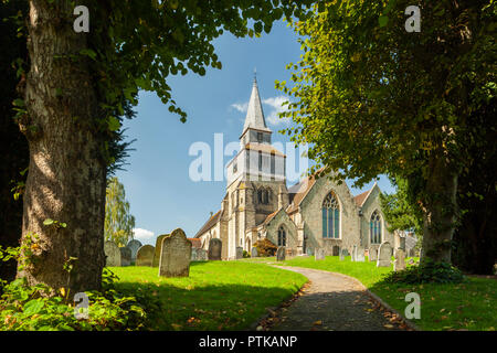 Summer afternoon at Godstone village church. Stock Photo