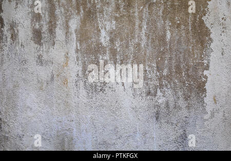 White Washed Old Cemented Wall Stock Photo
