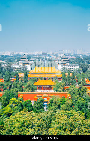 Forbidden City view from Jingshan Park in Beijing, China Stock Photo