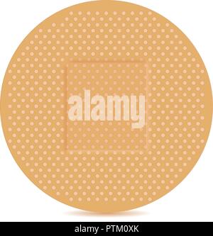 Adhesive bandage. Brown set Stock Vector