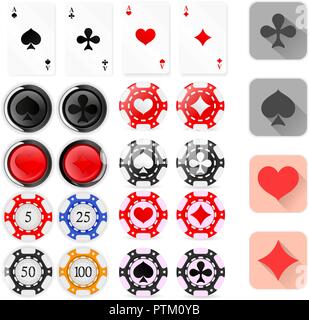 Casino chips Stock Vector