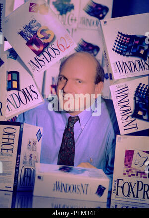 Creative portrait of Steve Ballmer ex CEO of Microsoft Stock Photo