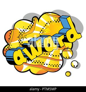 Award - Vector illustrated comic book style phrase. Stock Vector