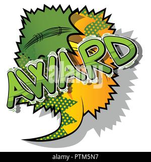 Award - Vector illustrated comic book style phrase. Stock Vector