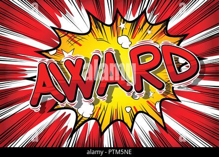 Award - Vector illustrated comic book style phrase. Stock Vector