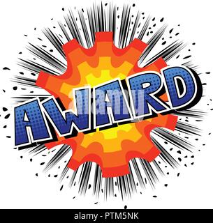 Award - Vector illustrated comic book style phrase. Stock Vector