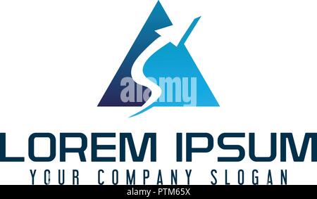 letter A arrow logo. business tech design concept template Stock Vector