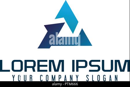 letter A triangle logo. modern design concept template Stock Vector