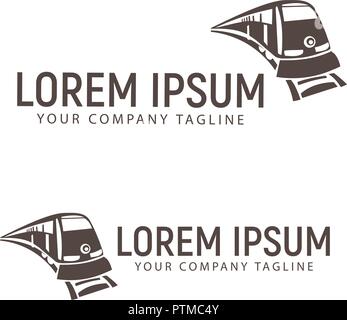 train logo. design concept template Stock Vector