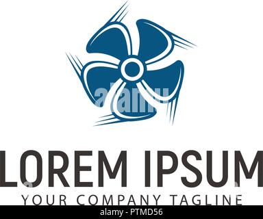 turbine fan logo design concept template Stock Vector