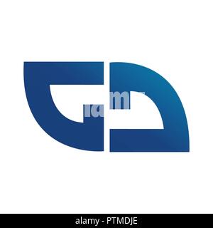 Abstract round logo symbolizing update, Exchange and distribution Stock Vector