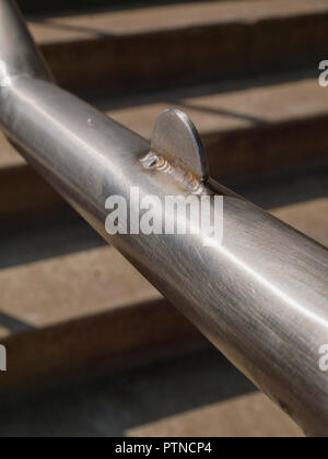 Railing with anti-skateboard device. Stock Photo