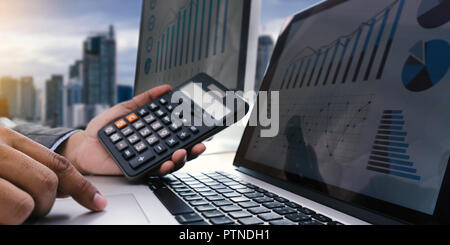 teamwork  reports  accounting concept analyzing  financial Stock Photo