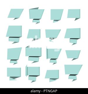 Bubble speech blue. Vector illustration. Set of icons. Stock Vector