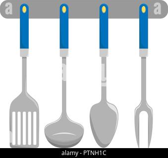 Set of kitchen items. Flat vector illustration. Stock Vector