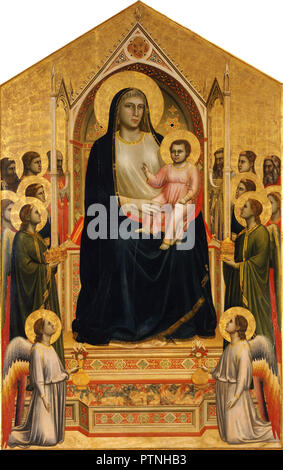 Maestà / The Ognissanti Madonna. Date/Period: From 1306 until 1310. Altarpiece. Tempera on panel. Height: 325 cm (10.6 ft); Width: 204 cm (80.3 in). Author: GIOTTO DI BONDONE.