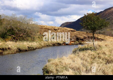 Glenveagh National Park in County Donegal, Ireland, is the second largest park in Ireland. Stock Photo